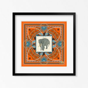 kunst poster olifant Oranje
